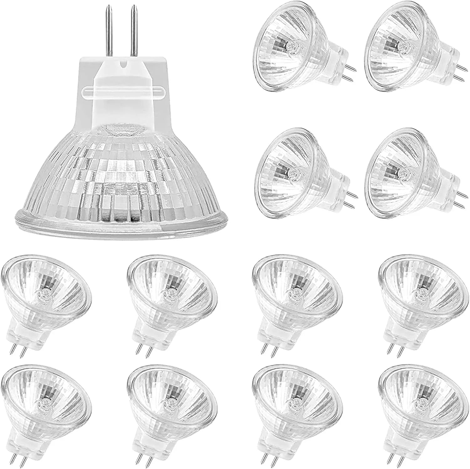 Simusi GU4 MR11 12V 20W Halogen Spot Light – 12 Pack Warm White - Gomix Brands Outlet